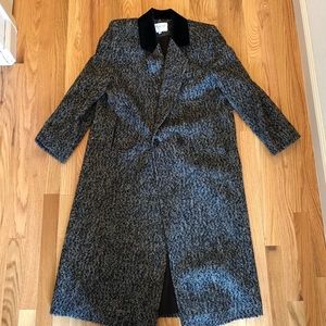 Vintage black and white Ferncroft wool coat.